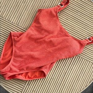 MICHAEL Michael Kors Orange One Piece Swimsuit with Scoop Neckline